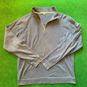 Peter Millar Golf Pullover Quart-zip navy blue